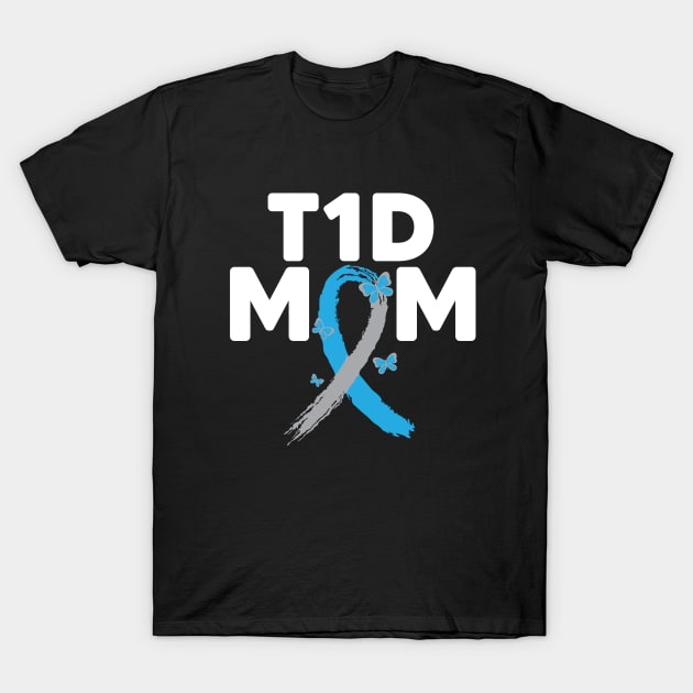 T1D mama her fight is my fight Type 1 Diabetes Awareness T-Shirt by UNXart